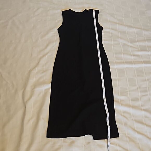 Zara Pencil Sleeveless Midi Dress Small Black - Picture 10 of 16